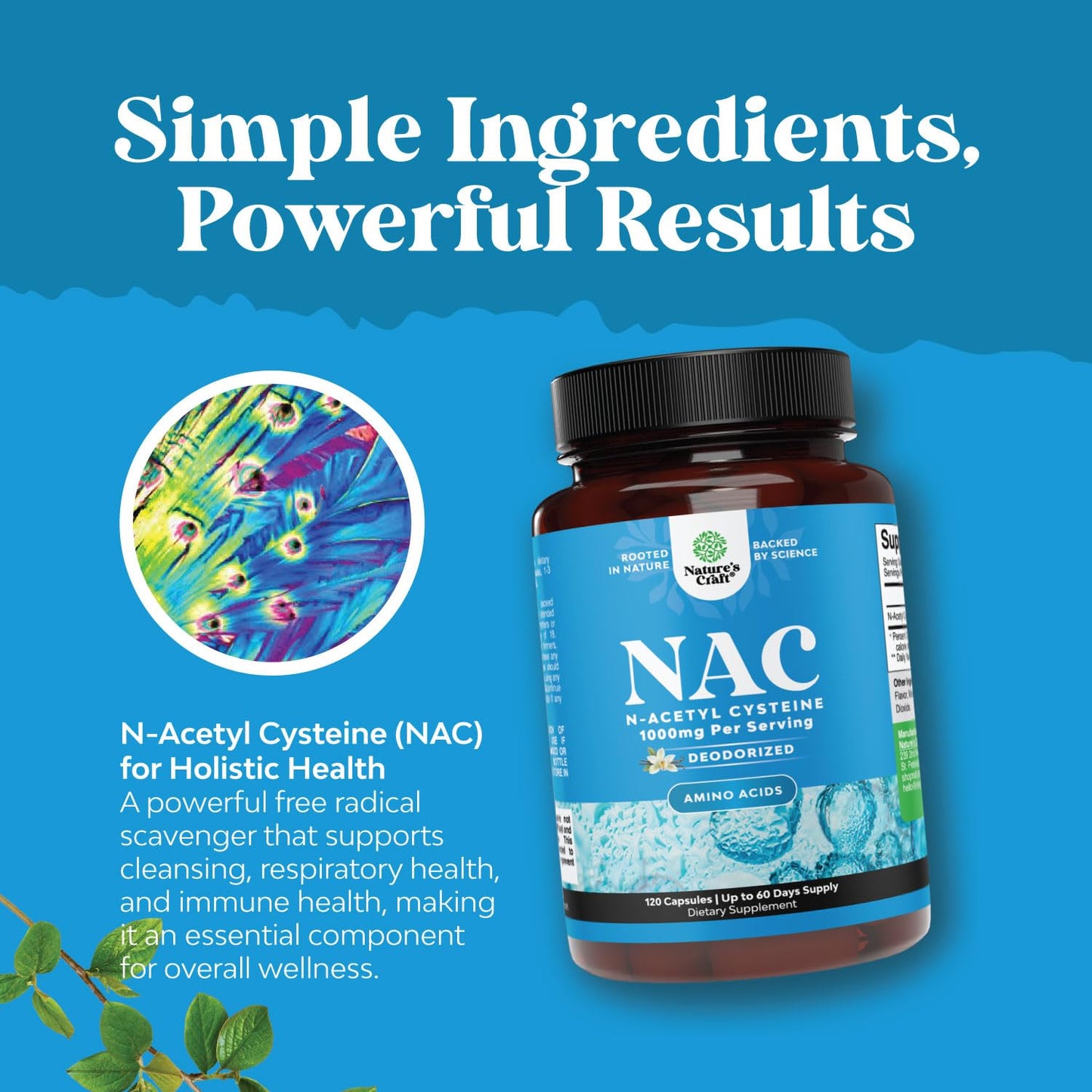 NAC 1000mg Vegan Capsules | N-Acetyl Cysteine for Liver Detox, Lung Health & Immunity (2 Months)