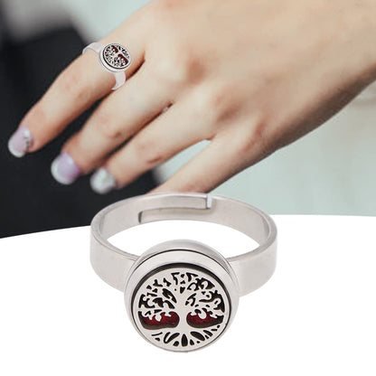 Luqeeg Aromatherapy Finger Ring | Stainless Steel Essential Oil Diffuser Ring for Women