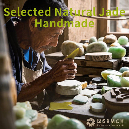 Lusomch 3-Piece Jade Gua Sha Set – Facial Lymphatic Drainage