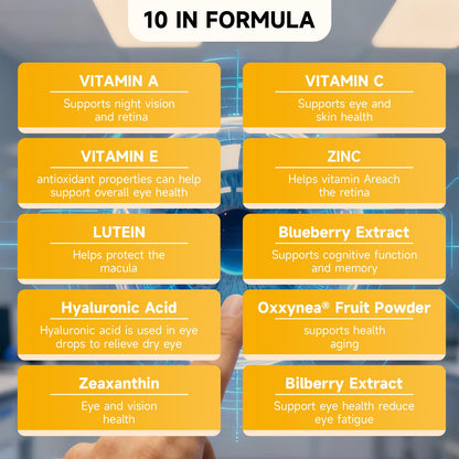 Sugar Free Lutein Gummies 5mg + 1mg Zeaxanthin for Eye Health – Orange Flavor, 60 Count