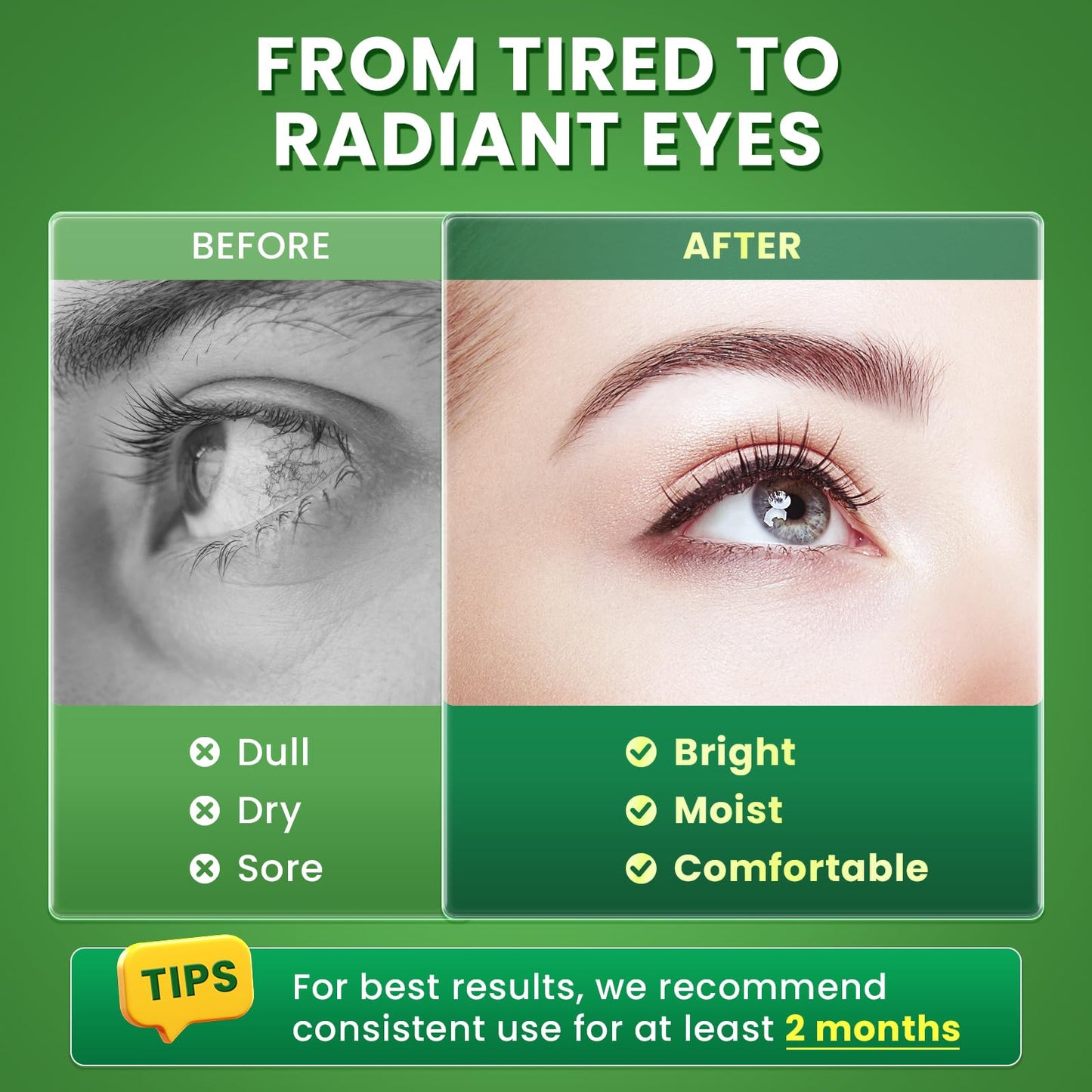 Lutein & Zeaxanthin Supplements - AREDS 2 Eye Vitamins | 120 Capsules
