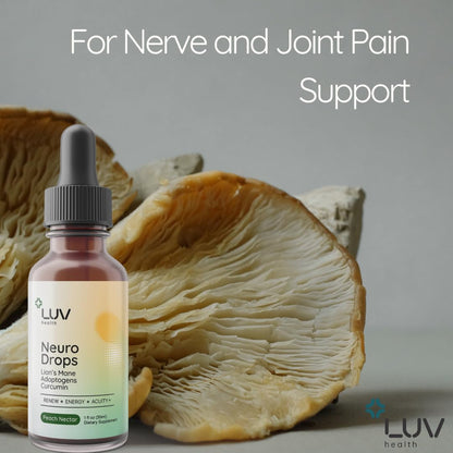 LUV health Neuro Drops – Nerve & Joint Support with Organic Adaptogens – Made in USA