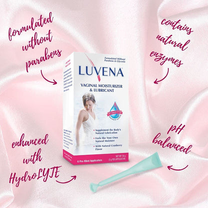 Luvena Moisturizer – Vaginal Moisturizer & Menopause Support (2 Pack) – Water Based, Paraben & Glycerin Free