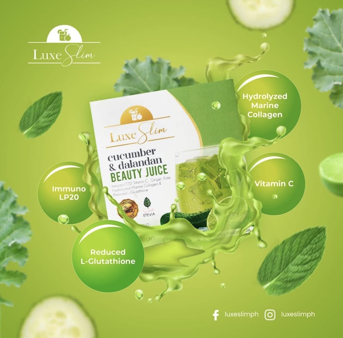 Luxe Slim - Cucumber & Dalandan Beauty Juice (10 x 21g)