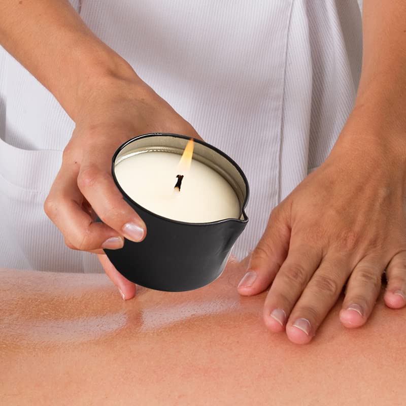 LUXMASA All Natural Soy Wax Massage Candle – Cream Cherry Scent, 2.35 oz