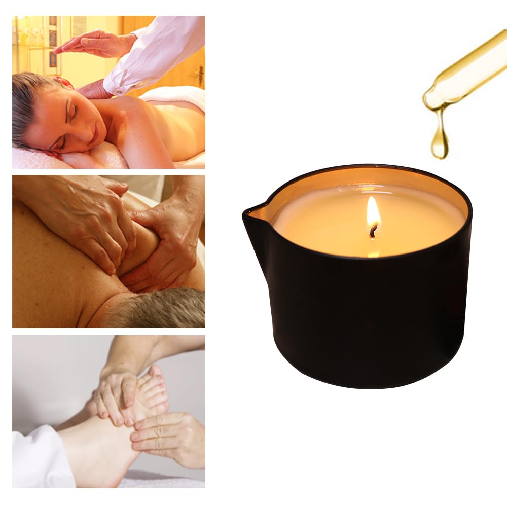 LUXMASA Soybean Massage Candle for Couples - Pomegranate, 6.35 oz
