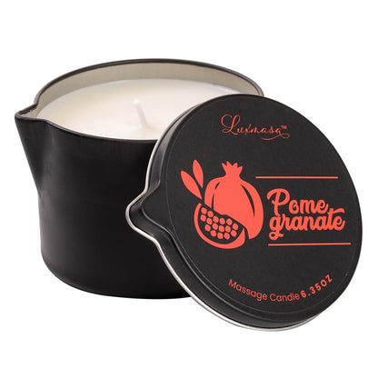 LUXMASA Soybean Massage Candle for Couples - Pomegranate, 6.35 oz