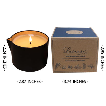 LUXMASA Soybean Massage Candle for Couples - Pomegranate, 6.35 oz
