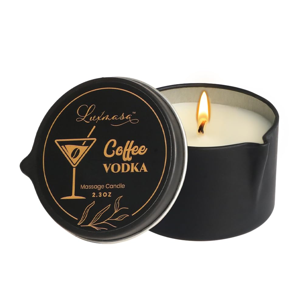 LUXMASA Vegan Massage Candle | Home Spa Scented Soybean Wax Oil for Skin Moisturizing | Foot Treatment