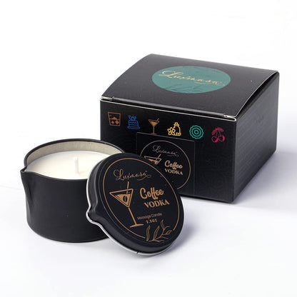 LUXMASA Vegan Massage Candle | Home Spa Scented Soybean Wax Oil for Skin Moisturizing | Foot Treatment