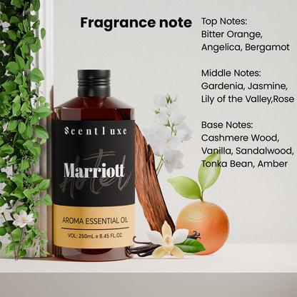 ScentLuxe Essential Oils – Marriott Beach Villa Diffuser Oil 250mL | Bitter Orange, Jasmine & Lily of the Valley