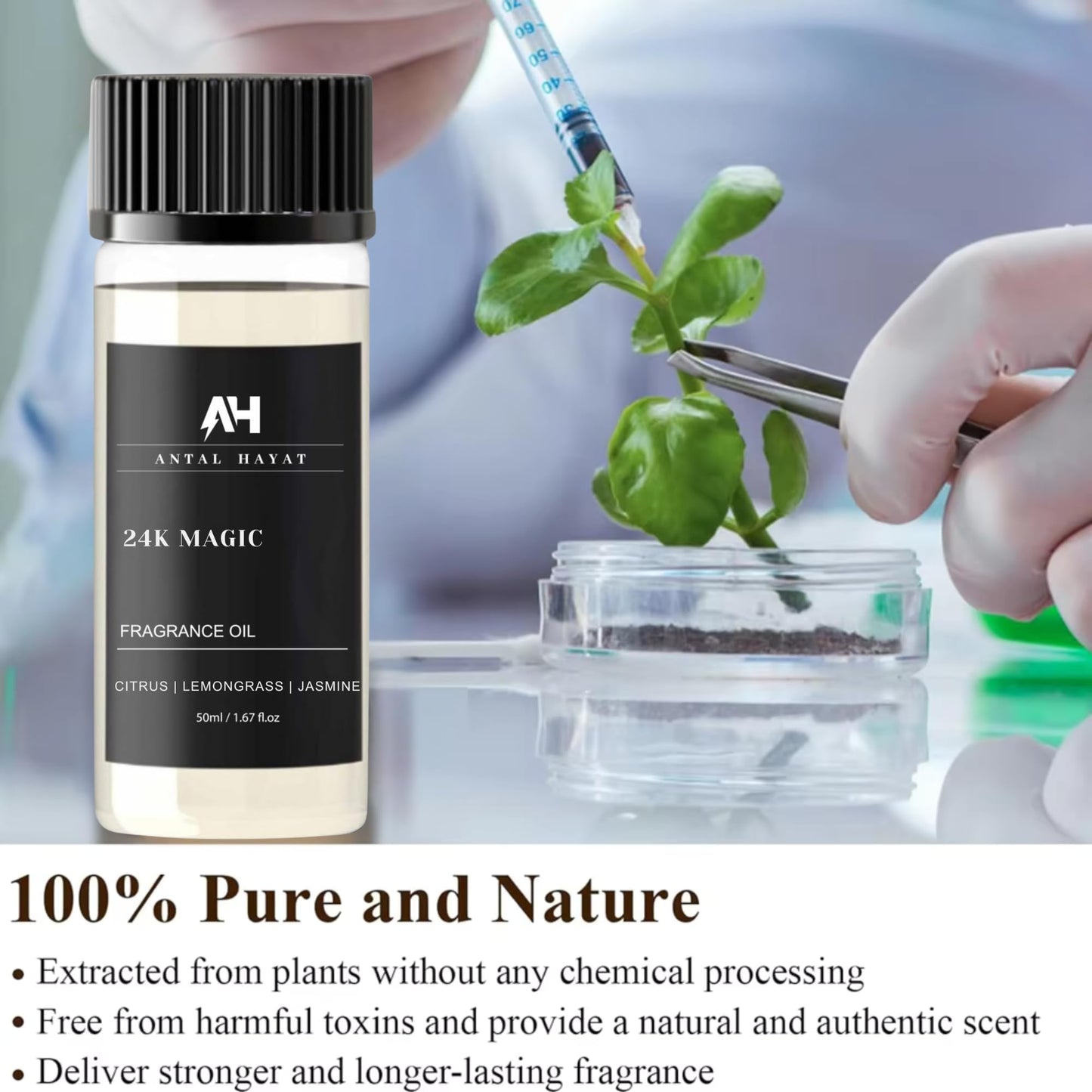 24K Magic Diffuser Oil 50ml – Citrus, Lemongrass & Jasmine | Antal Hayat