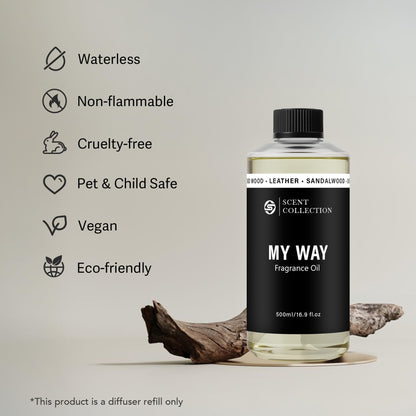 Luxury Hotel Scent Diffuser Oil – Waterless, Signature Sandalwood 500ml