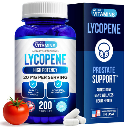 We Like Vitamins Lycopene 20mg – 200 Capsules for Men