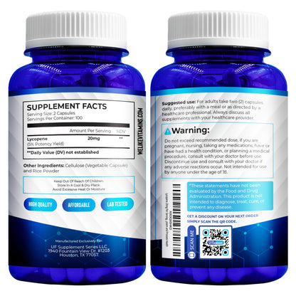 We Like Vitamins Lycopene 20mg – 200 Capsules for Men