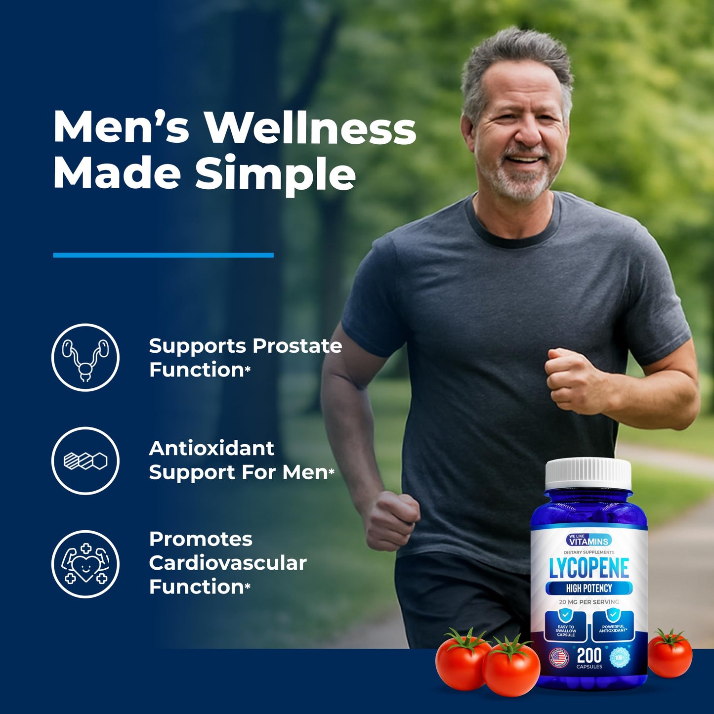 We Like Vitamins Lycopene 20mg – 200 Capsules for Men