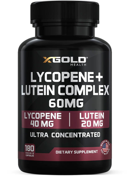 Lycopene + Lutein 60mg for Eye Health | Vision Support | Made in USA