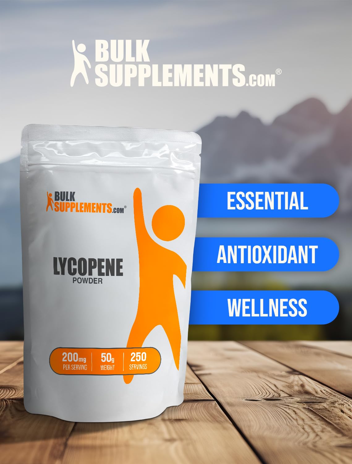 BulkSupplements.com Lycopene Powder – Lycopene 10mg Supplement, Antioxidants, Gluten Free, 50g (1.8 oz) – Pack of 1