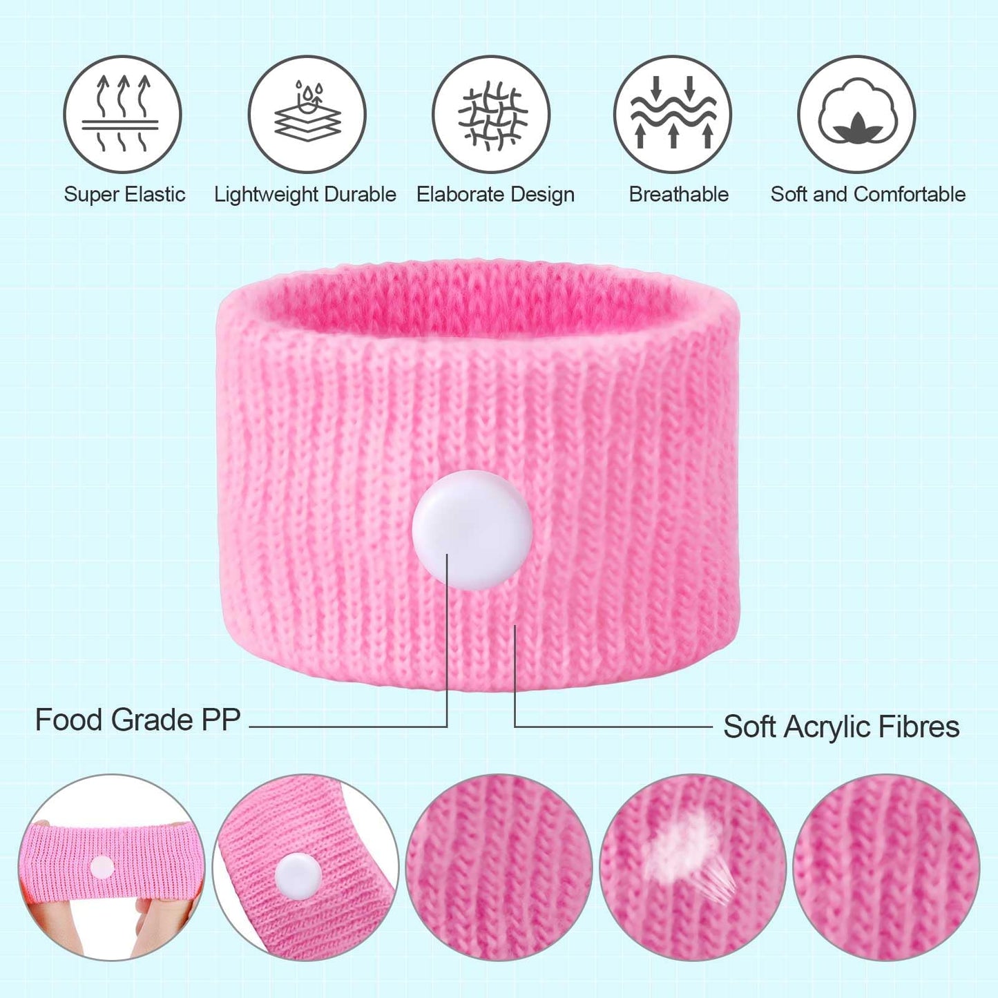 LYJEE Motion Sickness Bracelets – Nausea Relief Bands for Adults & Kids