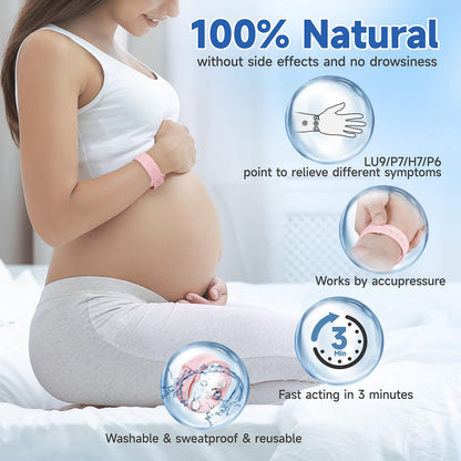 LYJEE Motion Sickness Bands – Drug-Free Nausea Relief for Adults, Kids & Pregnancy