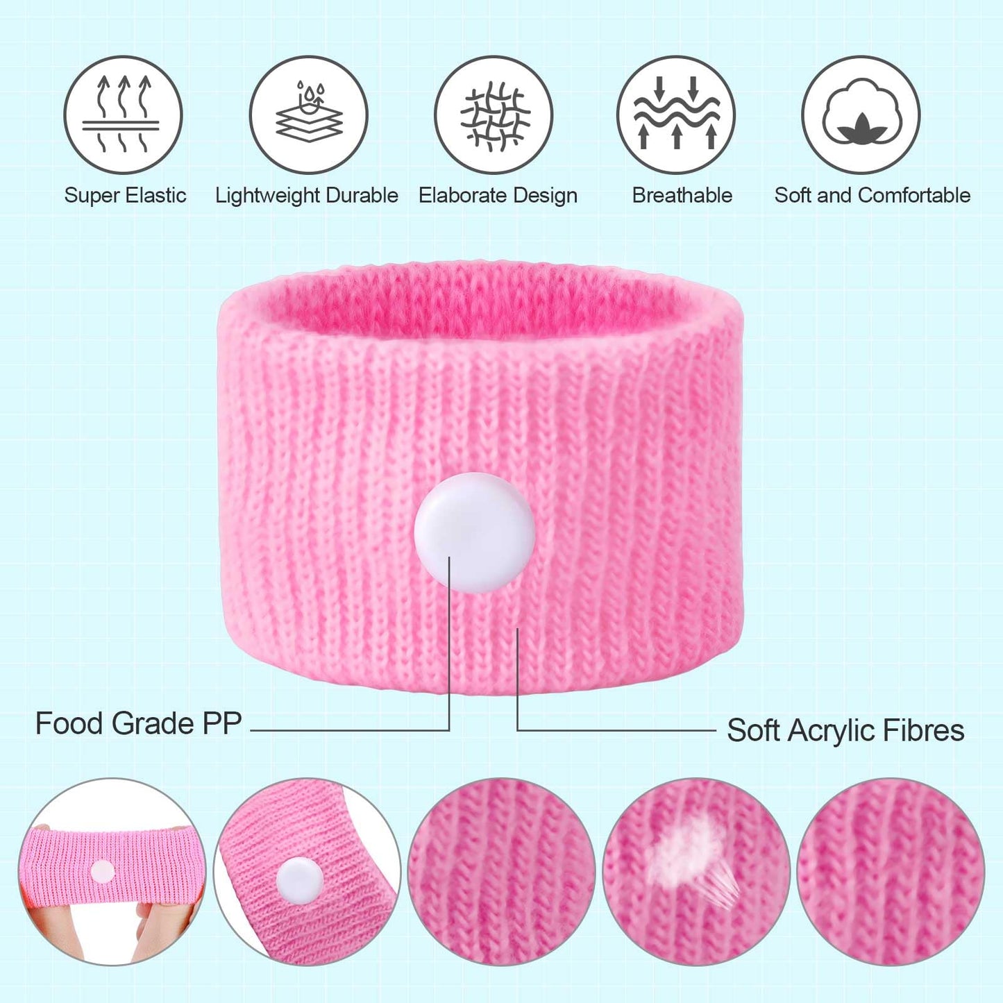 LYJEE Motion Sickness Bands for Kids – Drug-Free Travel Nausea Relief Wristbands