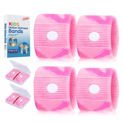 LYJEE Motion Sickness Bands for Kids — Travel Nausea Relief Wristbands for Car, Sea, and Flight