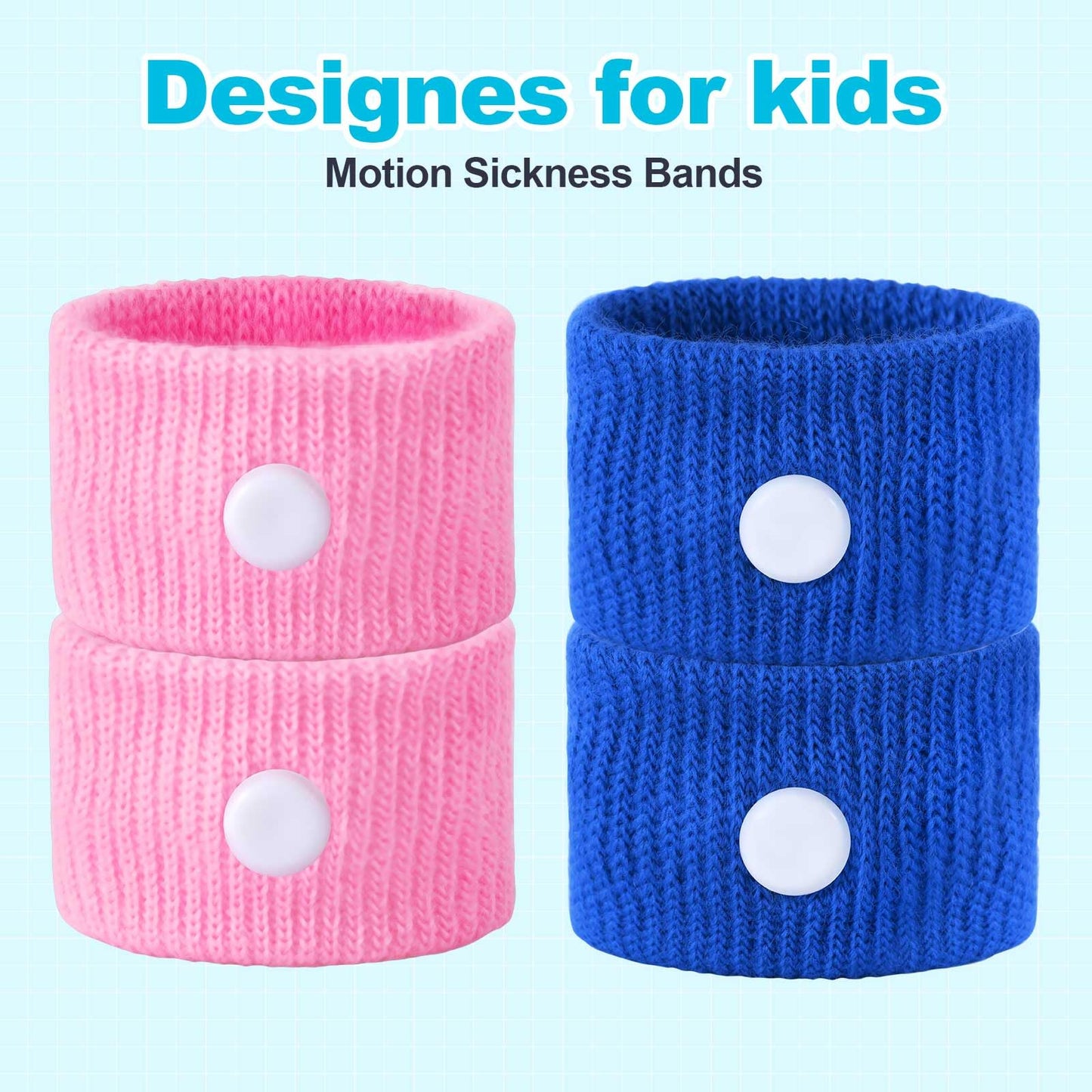 LYJEE Motion Sickness Bands for Kids – Drug-Free Travel Nausea Relief Wristbands