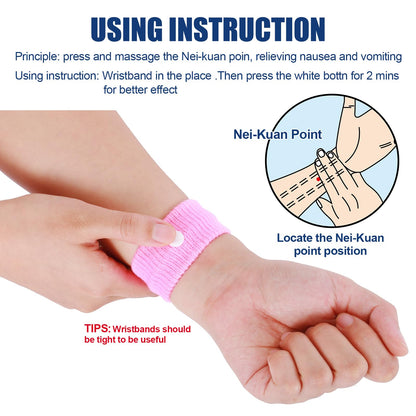 LYJEE Motion Sickness Bands for Kids – Drug-Free Travel Nausea Relief Wristbands