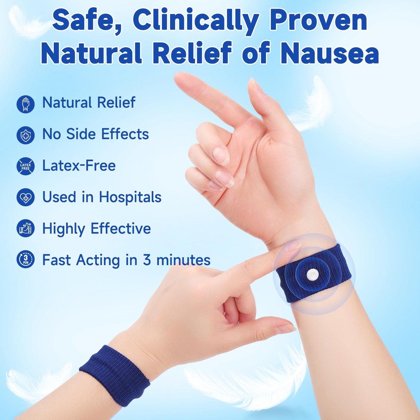 LYJEE Motion Sickness Bands – Drug-Free Nausea Relief for Travel (Adults & Kids)