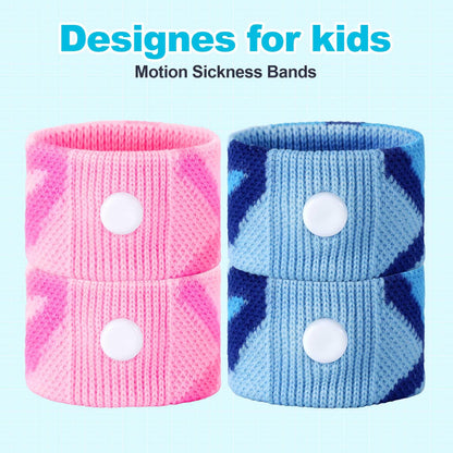 LYJEE Motion Sickness Bands for Kids — Travel Nausea Relief Wristbands for Car, Sea, and Flight