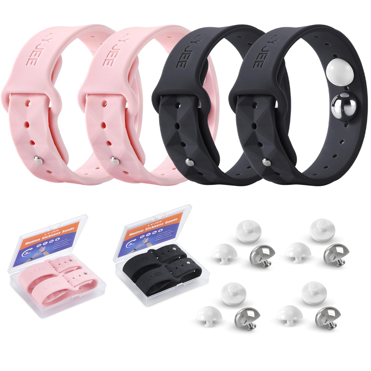 LYJEE Motion Sickness Bands – Drug-Free Nausea Relief for Adults, Kids & Pregnancy