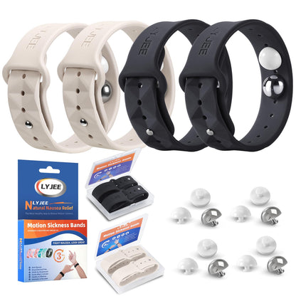 LYJEE Motion Sickness Bands – Natural Nausea Relief Wristbands