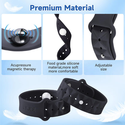 LYJEE Motion Sickness Bands – Natural Nausea Relief Wristbands