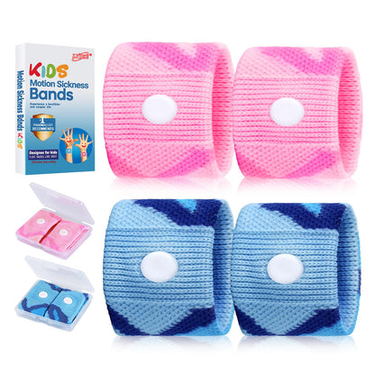 LYJEE Motion Sickness Bands for Kids | Travel Nausea Relief Wristbands for Car or Sea