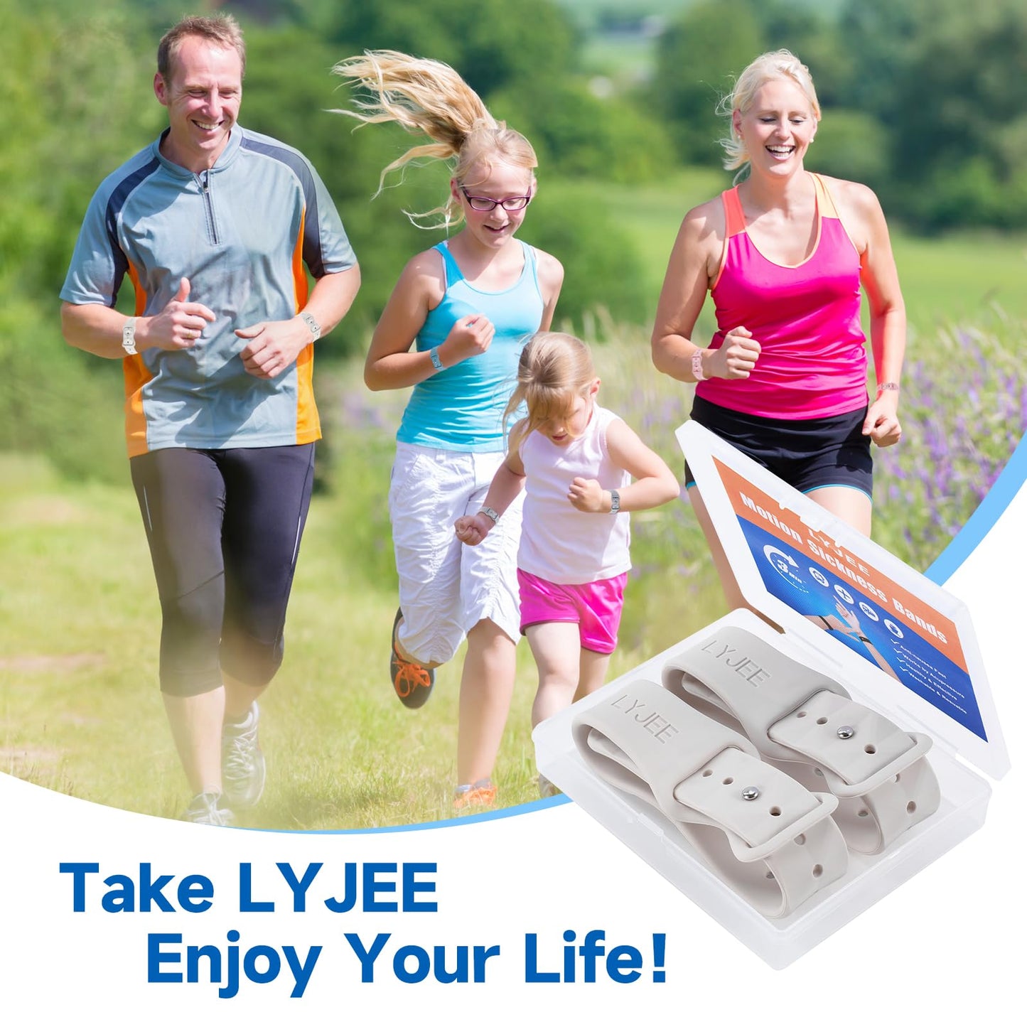 LYJEE Motion Sickness Bands – Natural Nausea Relief Wristbands