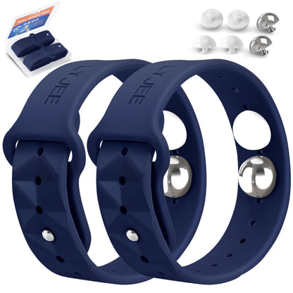 LYJEE Motion Sickness Bands - Adjustable Acupressure Wristbands for Nausea, Morning Sickness & Anxiety | Dark Blue