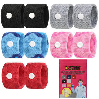 LYJEE Motion Sickness Bracelets | Nausea Relief for Travel, Pregnancy, Car, Sea & Air