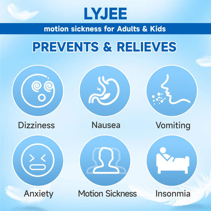 LYJEE Nausea Bands — Natural Motion Sickness Relief for Adults & Kids | Travel Wristbands