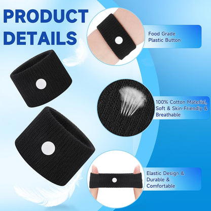 LYJEE Motion Sickness Bracelets | Nausea Relief for Travel, Pregnancy, Car, Sea & Air