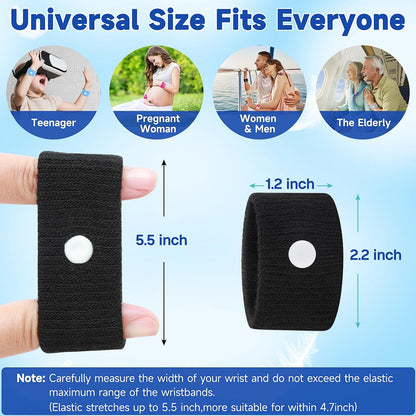 LYJEE Motion Sickness Bracelets | Nausea Relief for Travel, Pregnancy, Car, Sea & Air