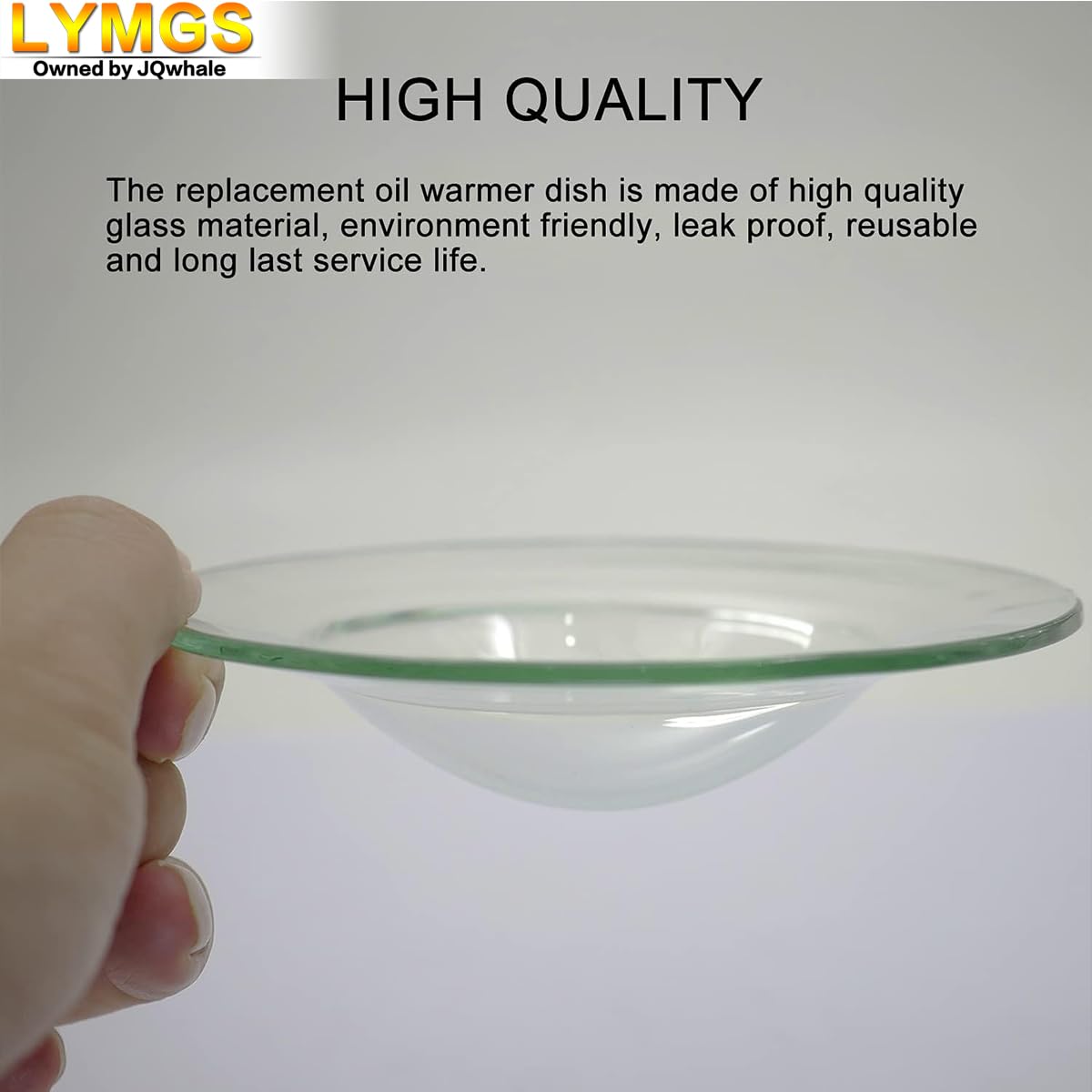 LYMGS 4.5 Inch Replacement Oil Warmer Dish – Glass Round 115mm Wax Melt Warmer Plate, 1 Pack
