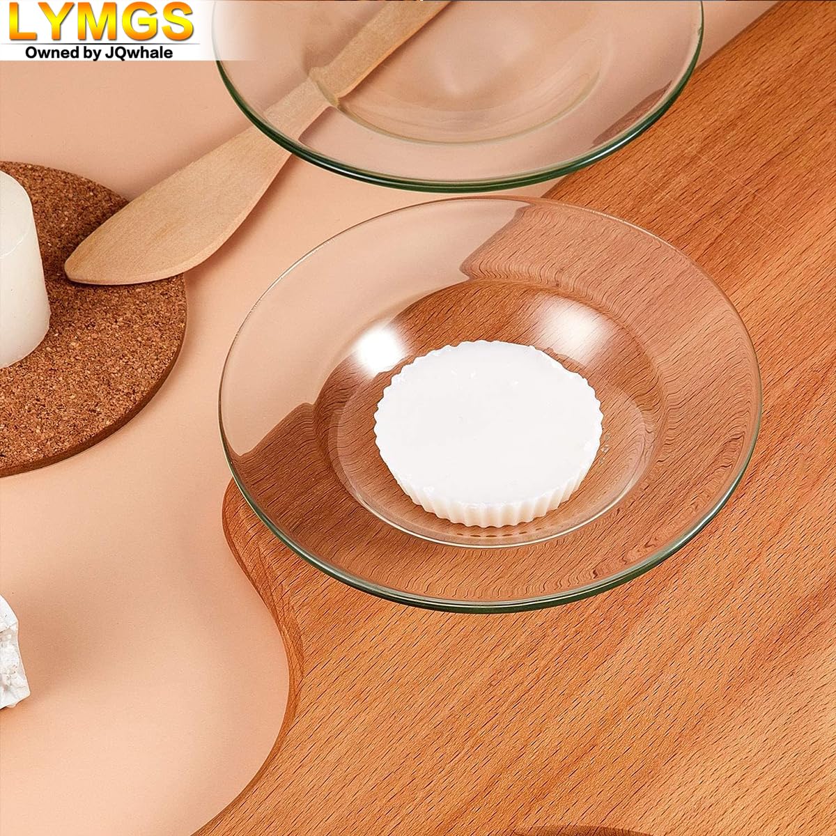 LYMGS 4.5 Inch Replacement Oil Warmer Dish – Glass Round 115mm Wax Melt Warmer Plate, 1 Pack
