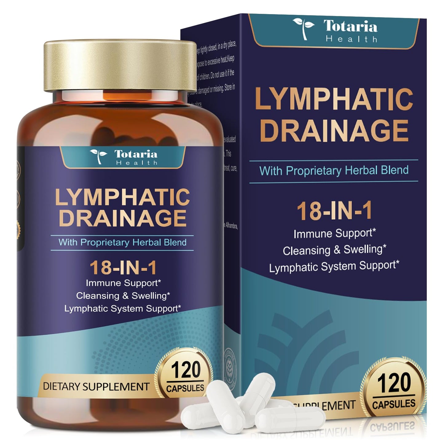 Lymphatic Drainage Supplements - Lymph MD with Echinacea & Dandelion | 120 Count