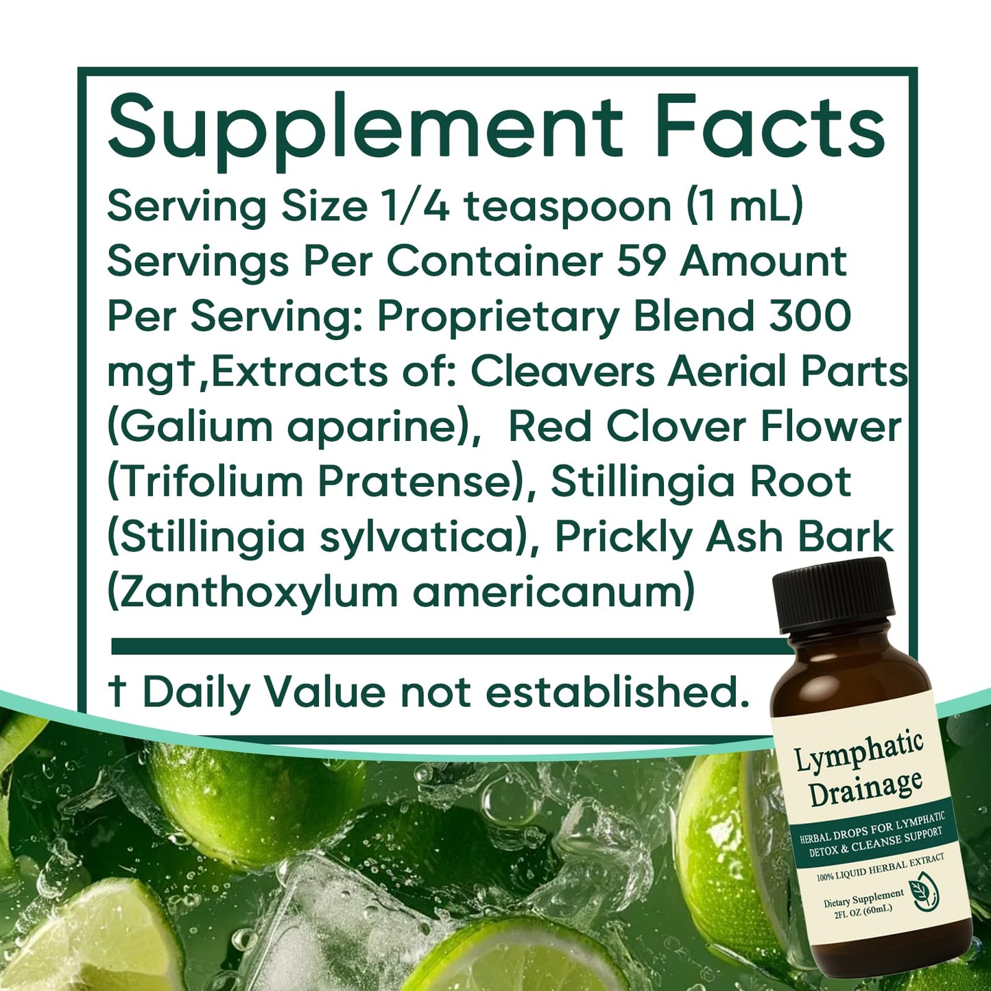 Lymphatic Drainage Drops – Immune Support, Fast-Absorbing, Vegan & Non-GMO | 2 Fl Oz