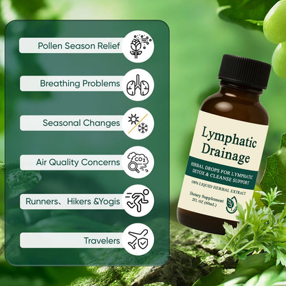 Lymphatic Drainage Drops – Immune Support, Fast-Absorbing, Vegan & Non-GMO | 2 Fl Oz