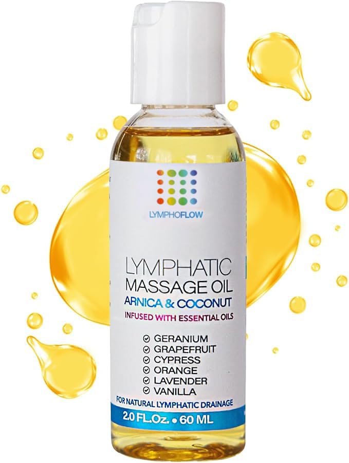 Lymphatic Drainage Massage Oil with Arnica & Coconut Oil – Post-Surgery Recovery (2 oz)