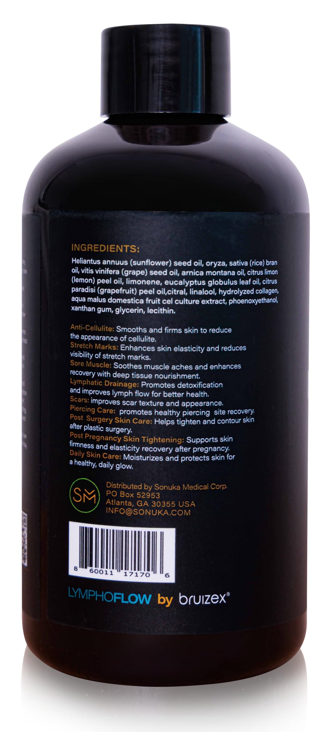 Lymphatic Drainage Massage Oil with Arnica, Collagen & Stem Cells – Post-Surgery Recovery (8.5 oz)