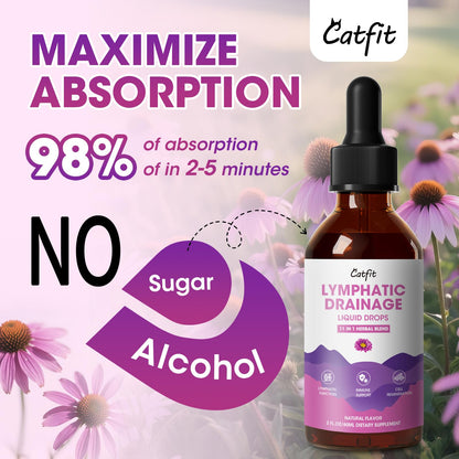 Lymphatic Drainage Drops Supplement - Immune Support, Detox, Liver Health (2 Oz) | Vegan & Non-GMO
