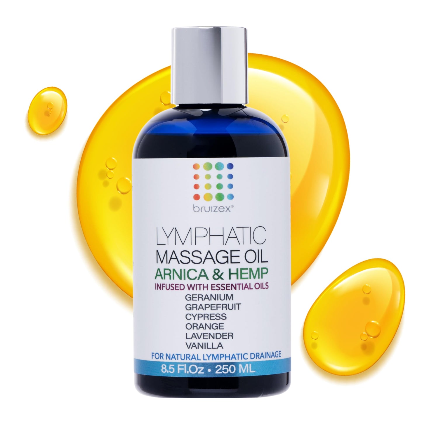Arnica & Hemp Lymphatic Massage Oil – 8.5 oz for Post-Surgery Recovery & Detox