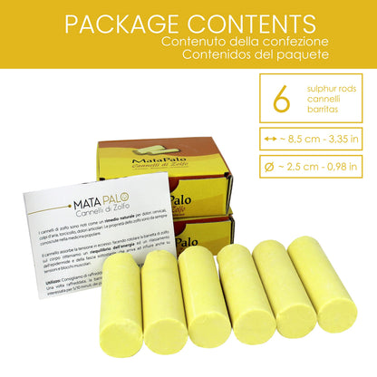 LYNPHA VITALE Sulphur Rods – Natural Sulfur Massage Sticks for Pain Relief